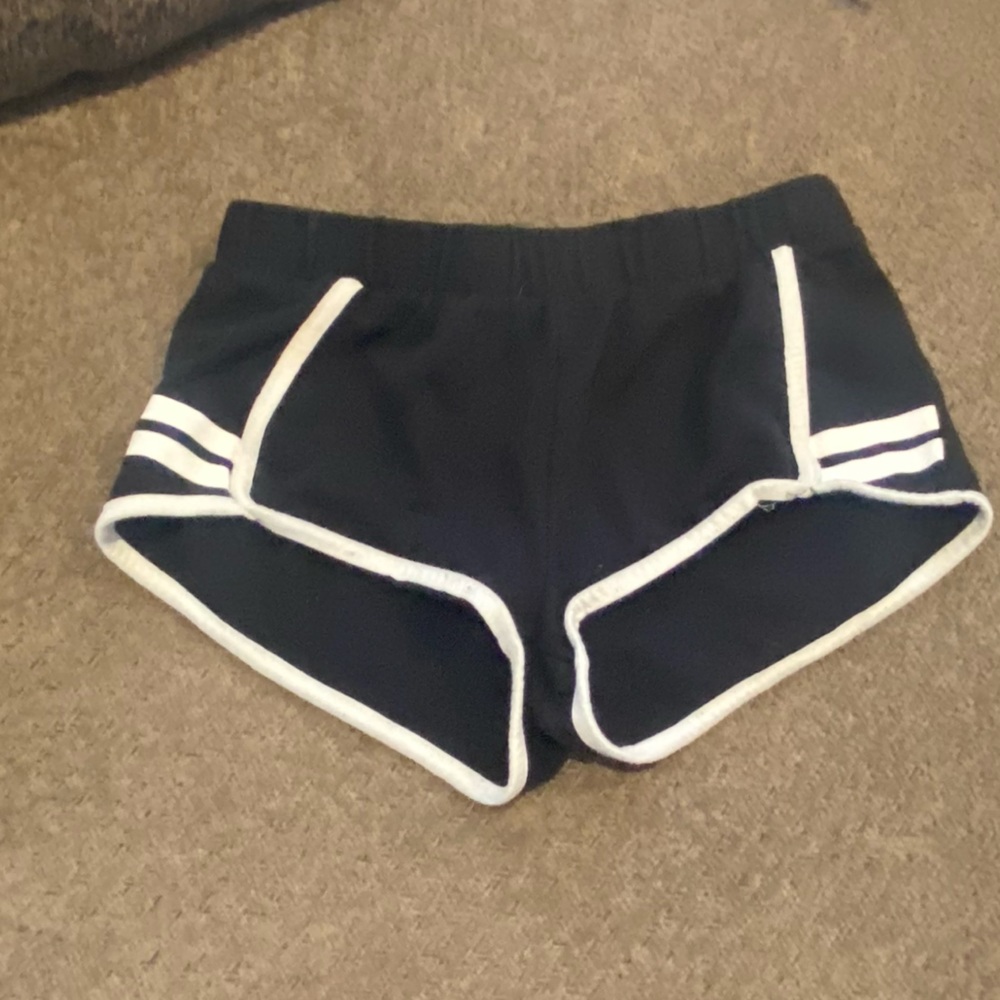 Black and white shorts
